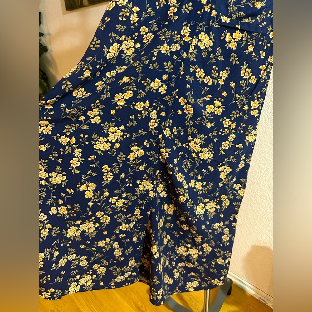 Old navy Navy floral longsleeve dress size S - Picture 9 of 11